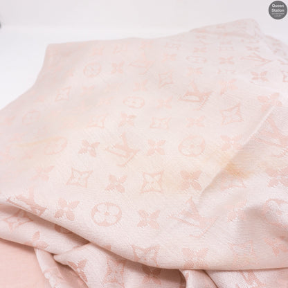 Louis-vuitton Rose Monogram Denim Shawl