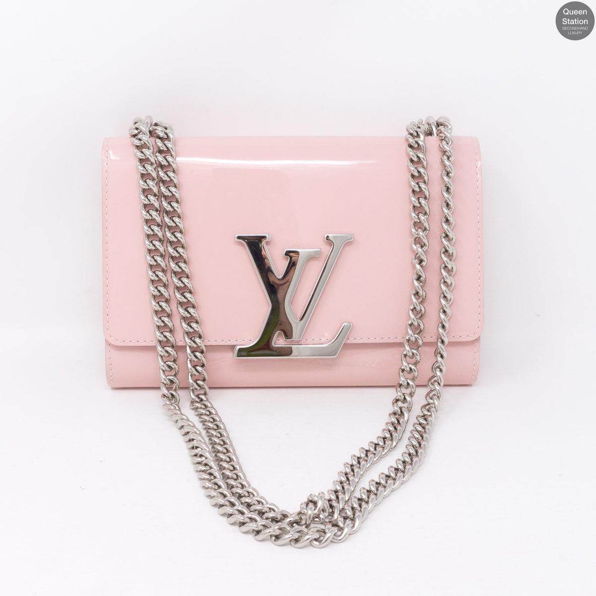 Louis-vuitton Chain Louise MM Pink Vernis