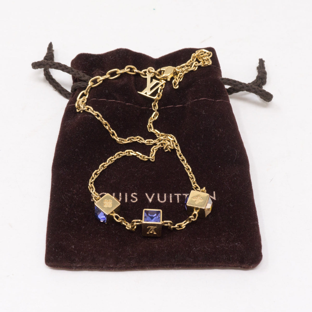 Louis-vuitton Swarovski Crystal Gamble Necklace