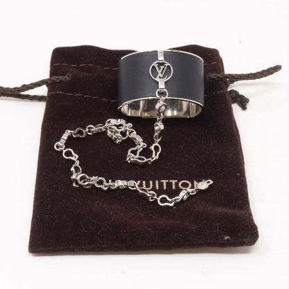 Louis-vuitton Black Silver Scarf Ring