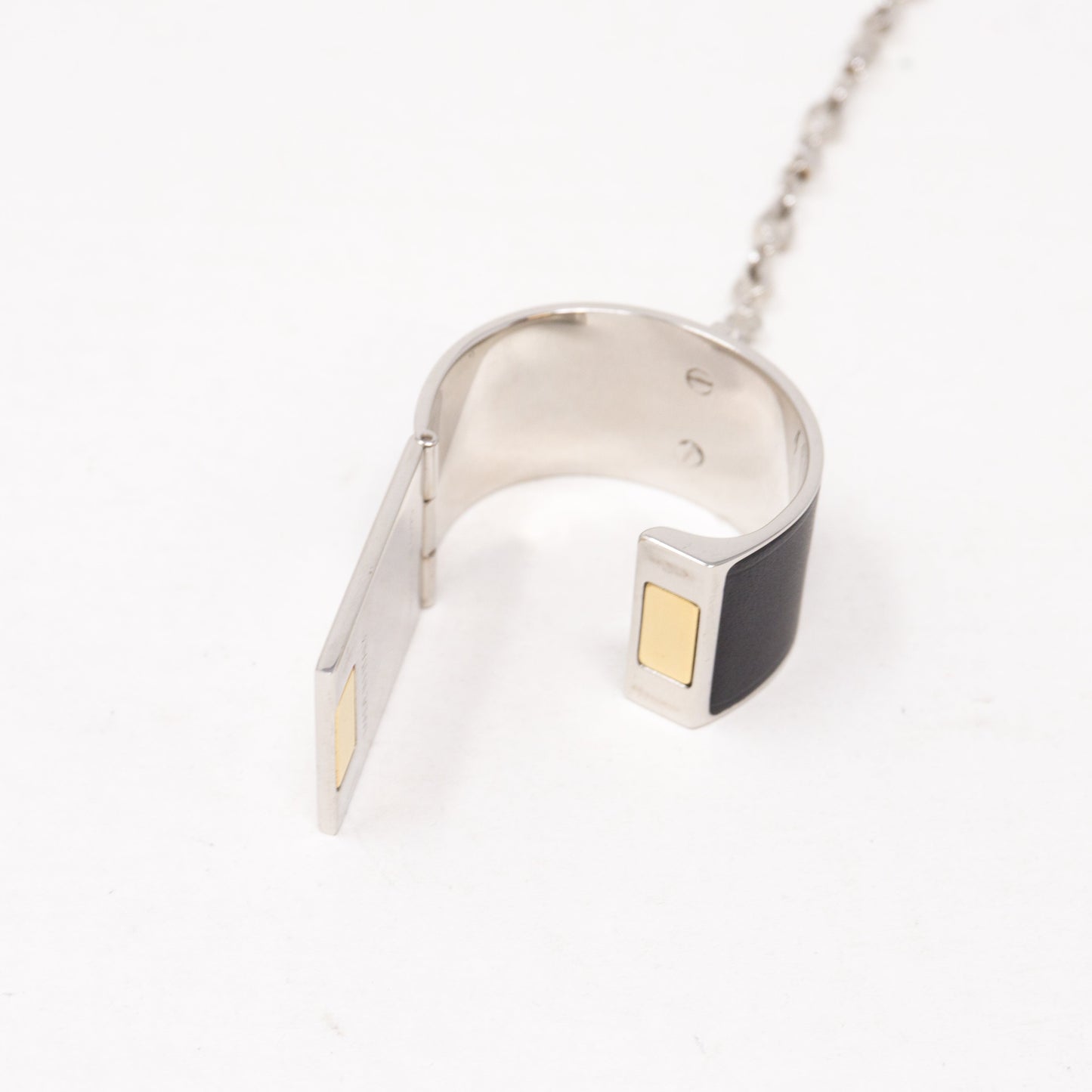 Louis-vuitton Black Silver Scarf Ring