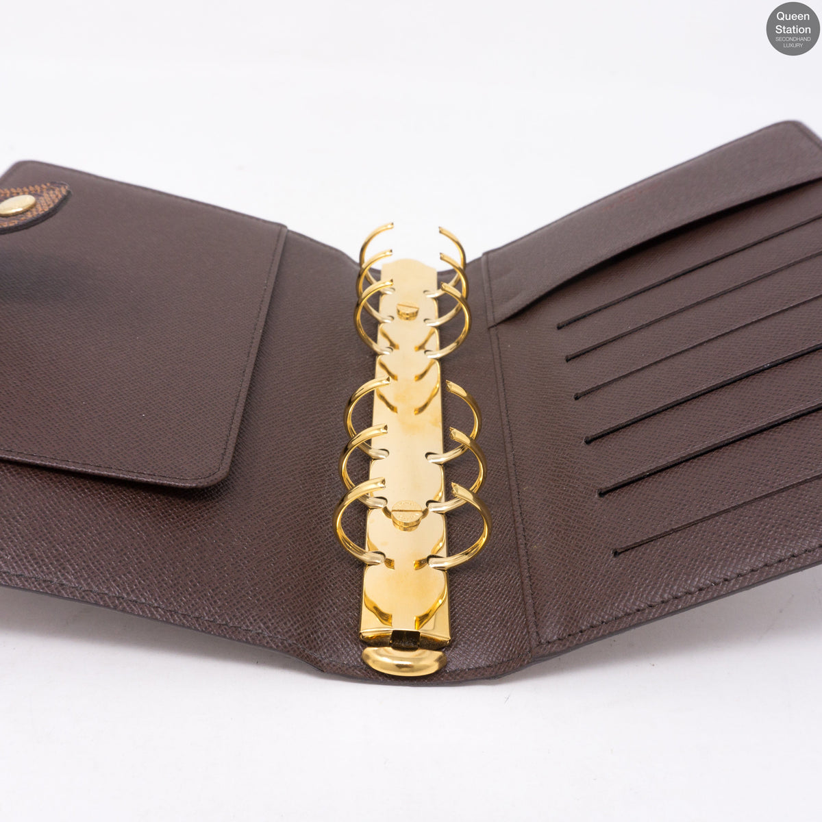 Louis-vuitton Medium Ring Agenda Cover Damier Ebene