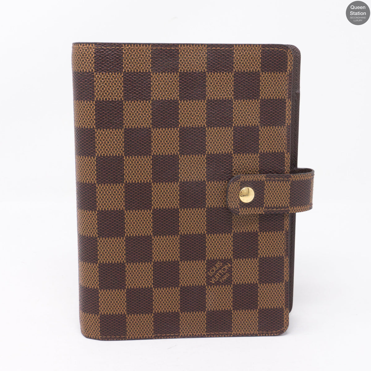 Louis-vuitton Medium Ring Agenda Cover Damier Ebene