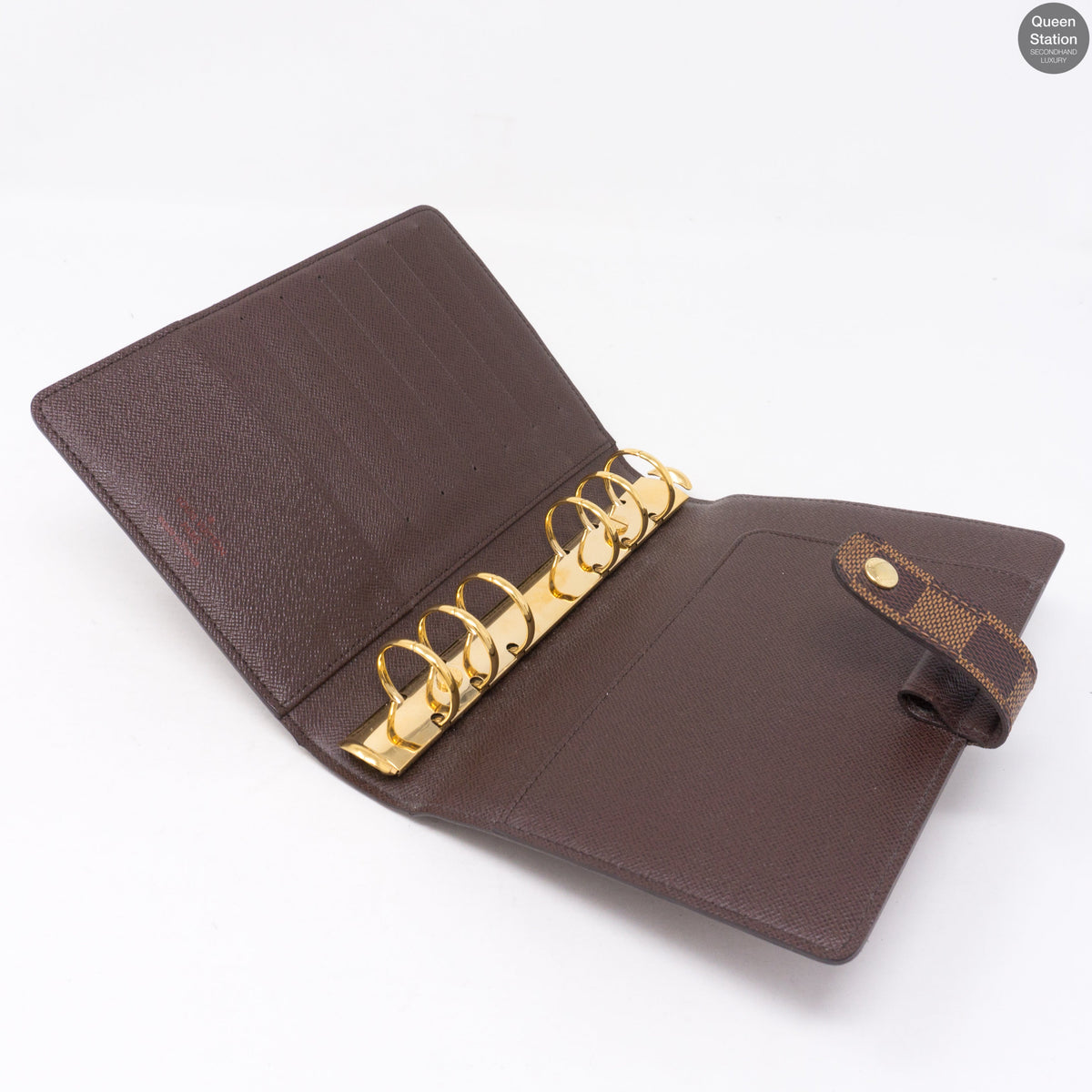 Louis-vuitton Medium Ring Agenda Cover Damier Ebene