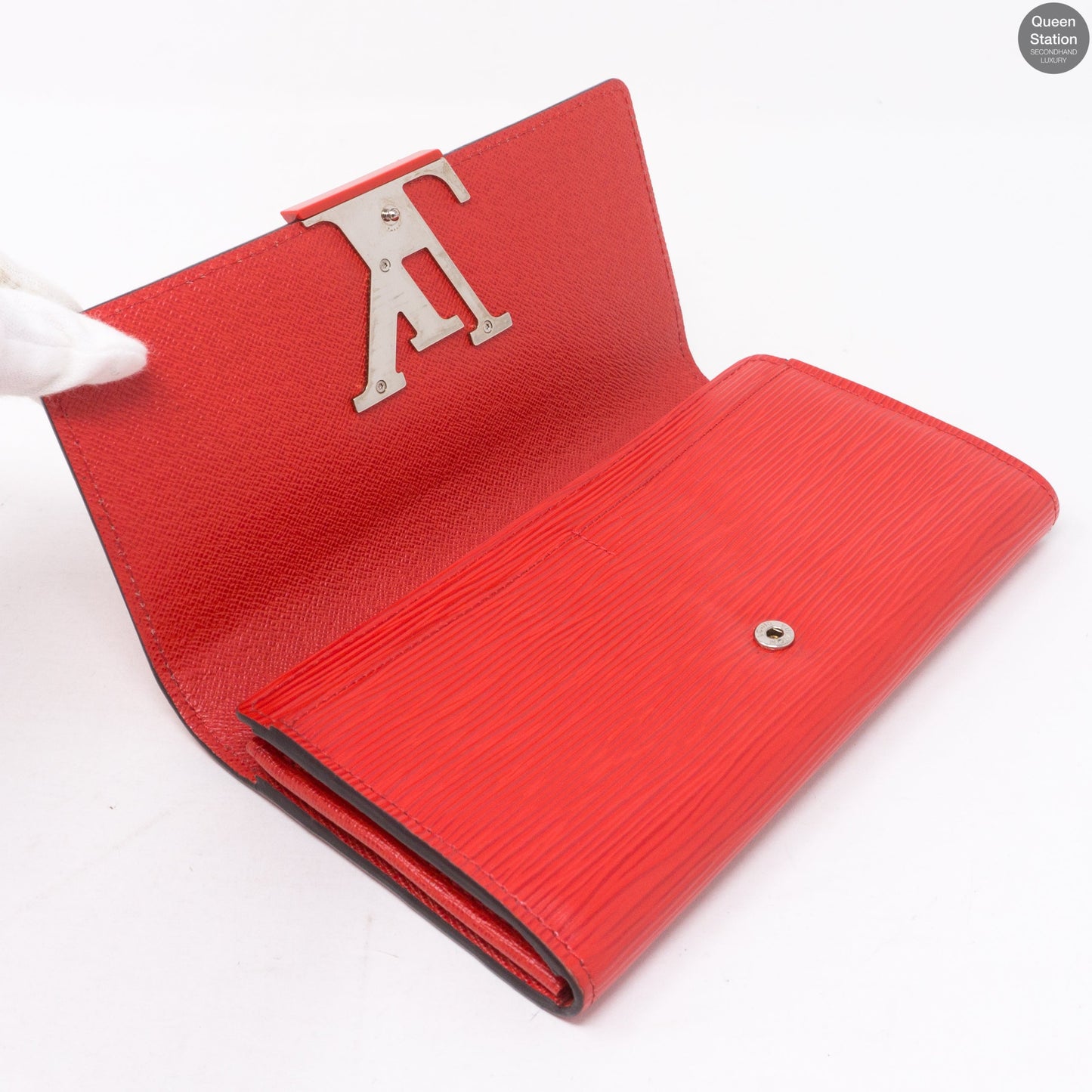 Louis-vuitton Louise Wallet Red Epi Leather