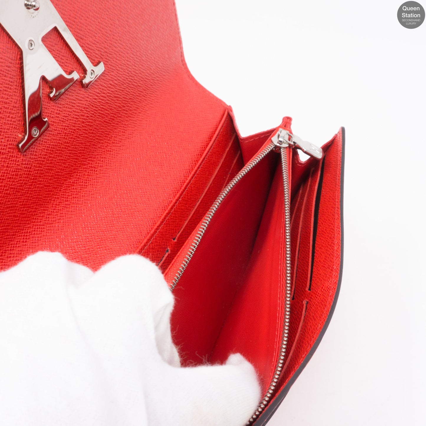 Louis-vuitton Louise Wallet Red Epi Leather