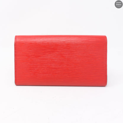 Louis-vuitton Louise Wallet Red Epi Leather