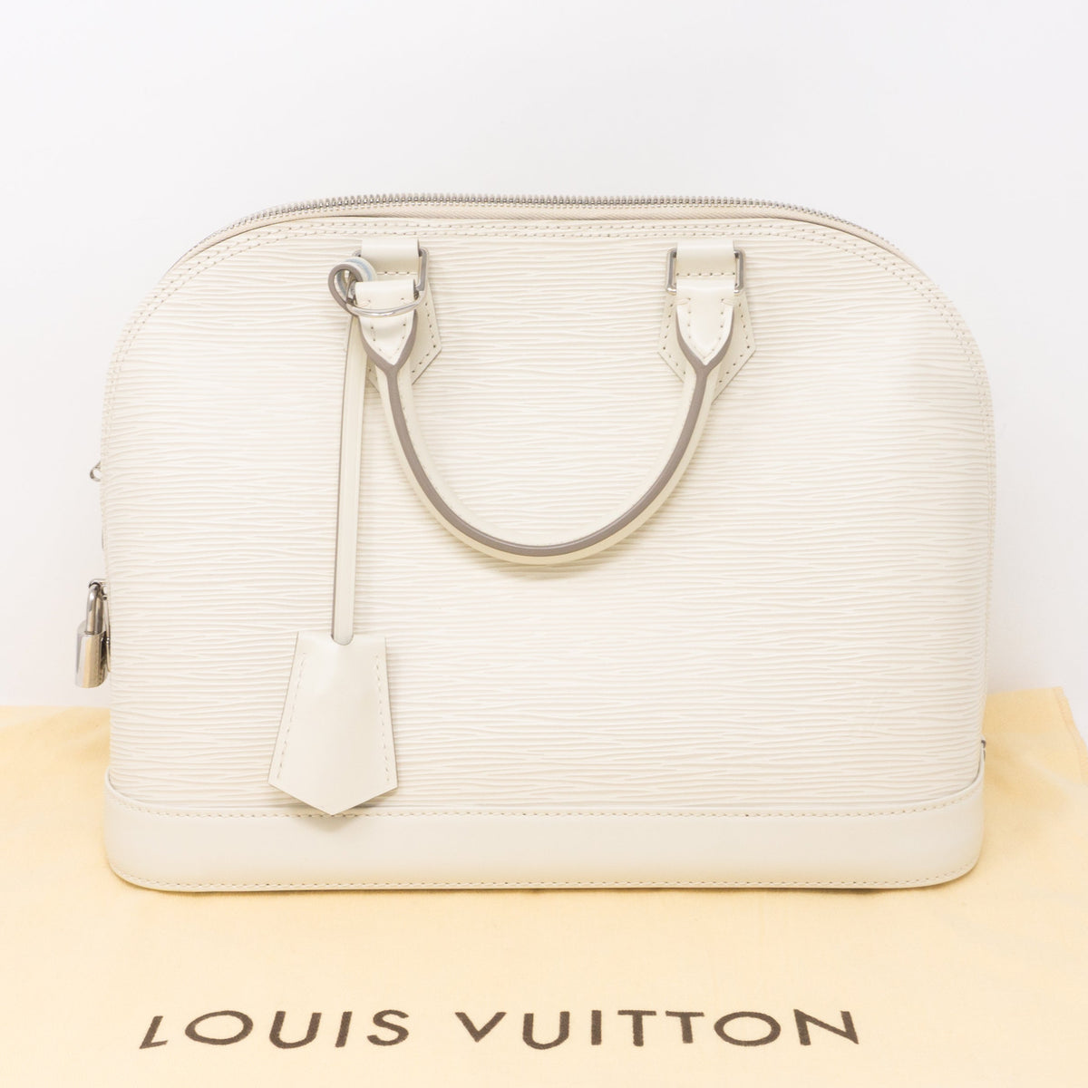 Louis-vuitton Alma PM White Epi Leather