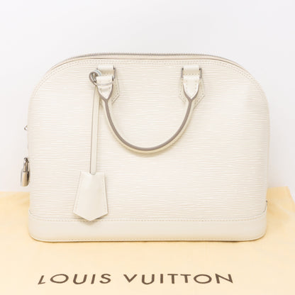 Louis-vuitton Alma PM White Epi Leather