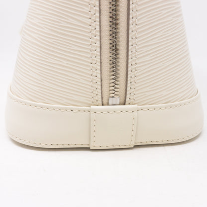 Louis-vuitton Alma PM White Epi Leather