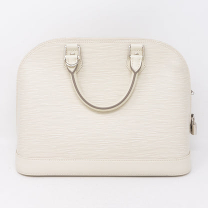 Louis-vuitton Alma PM White Epi Leather