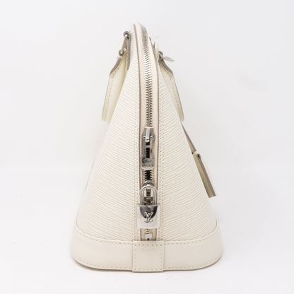 Louis-vuitton Alma PM White Epi Leather
