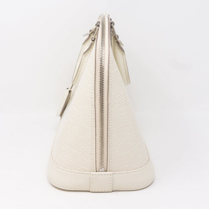 Louis-vuitton Alma PM White Epi Leather