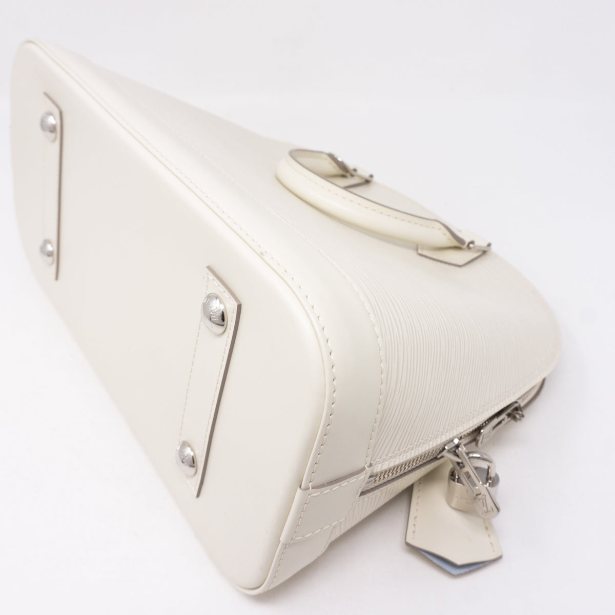 Louis-vuitton Alma PM White Epi Leather