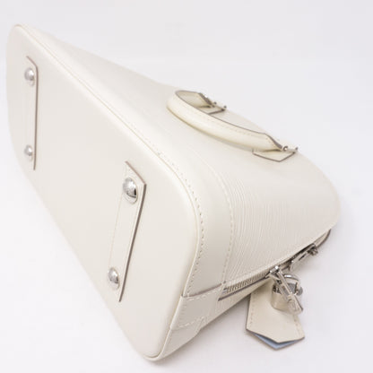 Louis-vuitton Alma PM White Epi Leather