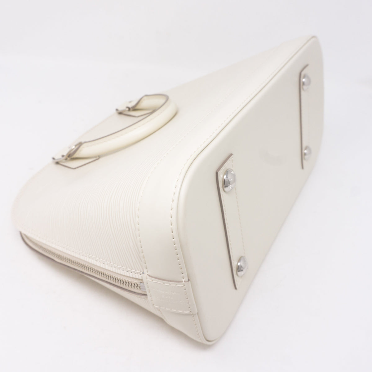 Louis-vuitton Alma PM White Epi Leather