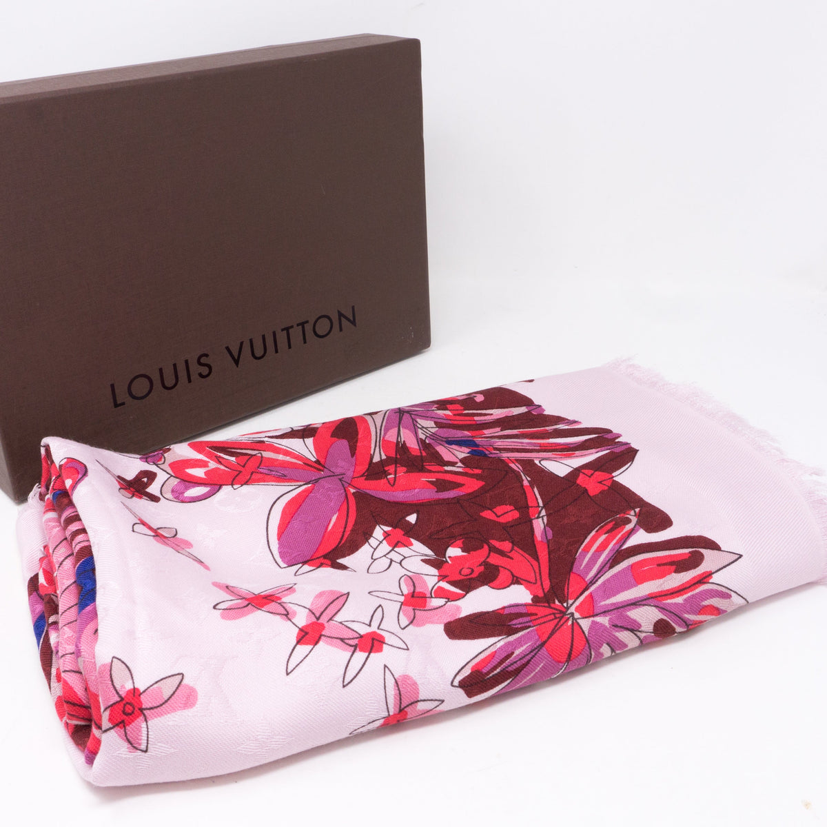 Louis-vuitton Monogram Shawl Devorgram Pink