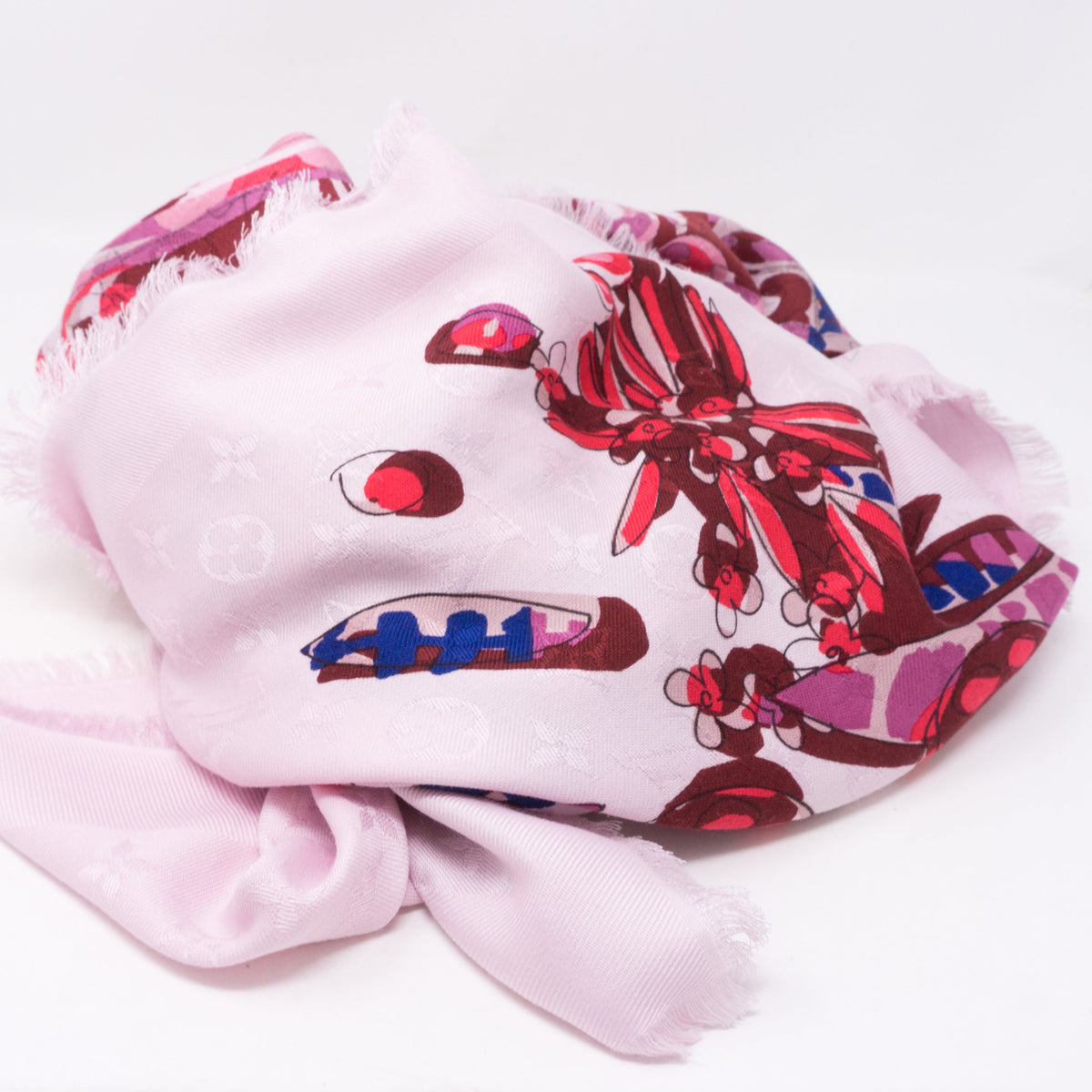 Louis-vuitton Monogram Shawl Devorgram Pink