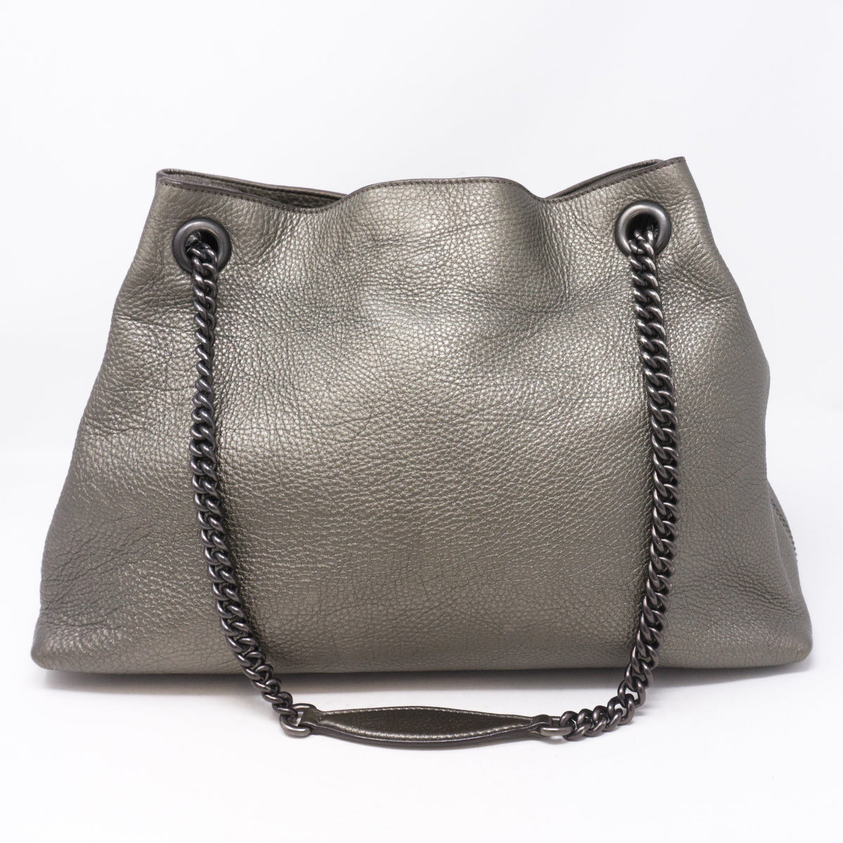 Soho Tassel Chain Pewter Leather Bag