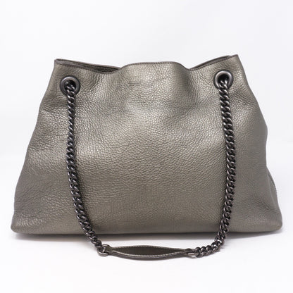 Soho Tassel Chain Pewter Leather Bag