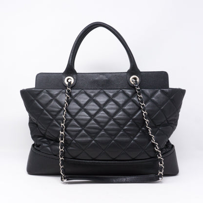 Bi-Coco Shopper Tote Black Quilted Leather