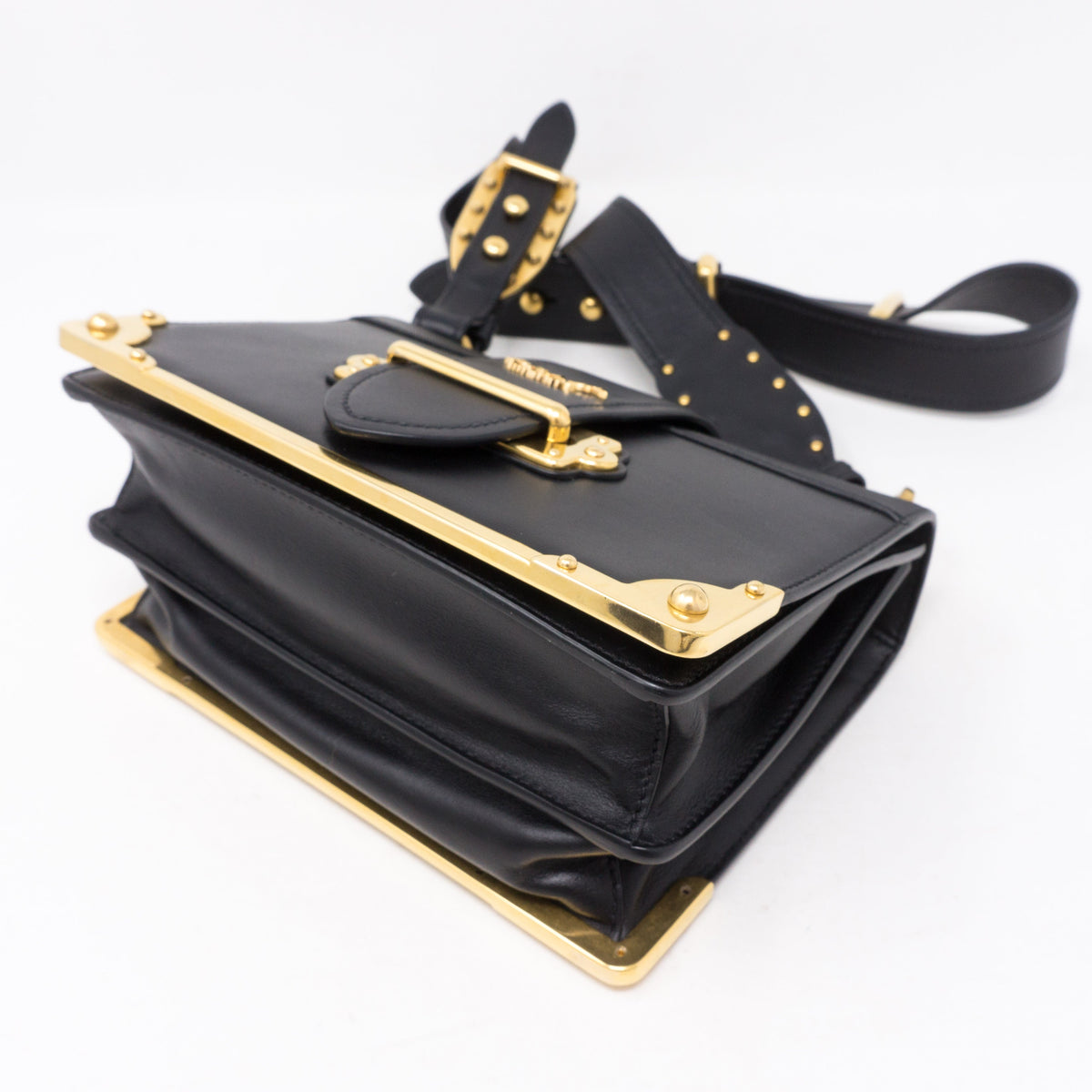 Cahier Black Leather Bag
