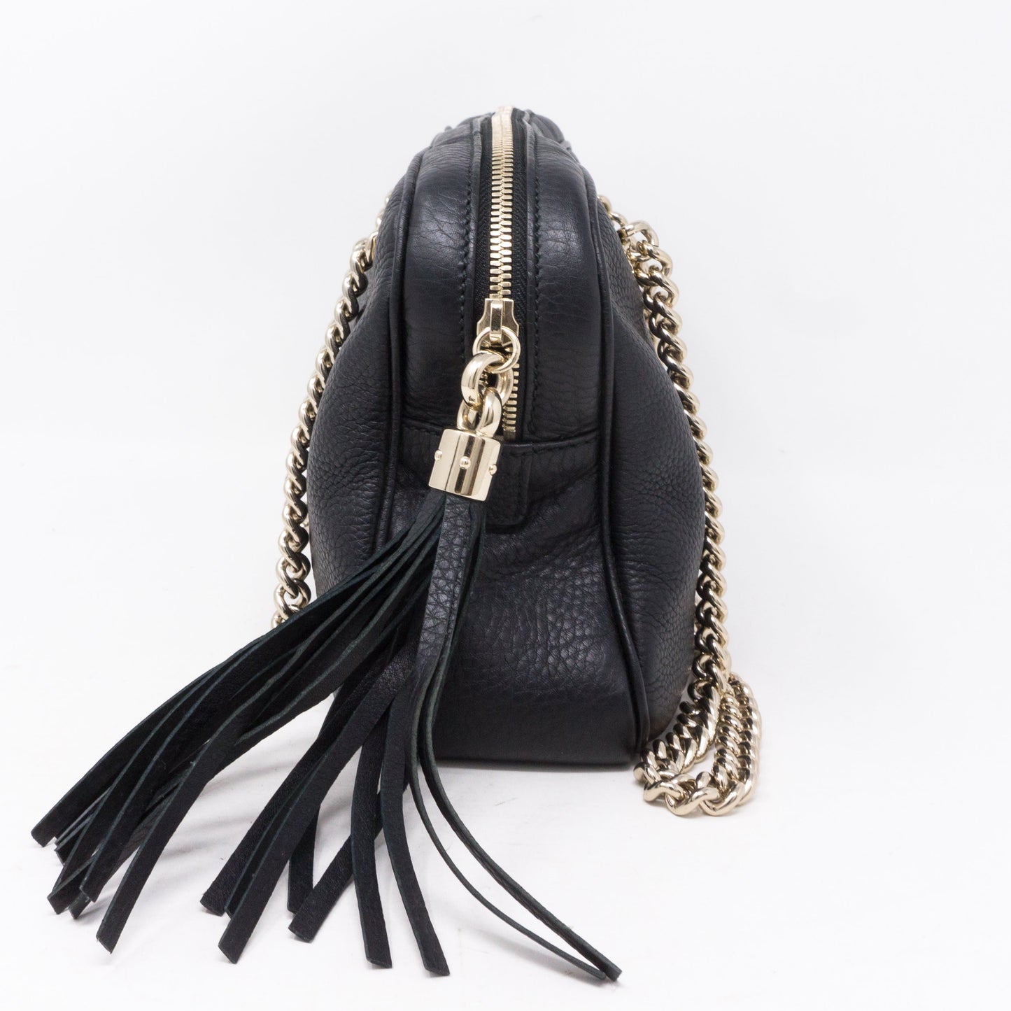 Soho Double Chain Black Leather
