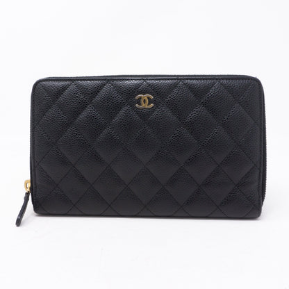 Organizer Wallet Black Caviar Leather