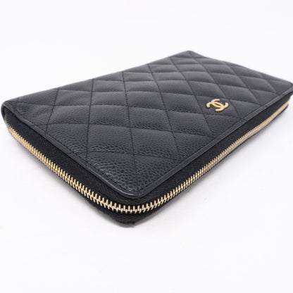 Organizer Wallet Black Caviar Leather