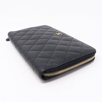 Organizer Wallet Black Caviar Leather