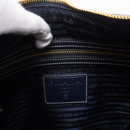 Blue Jacquard Hobo Bag