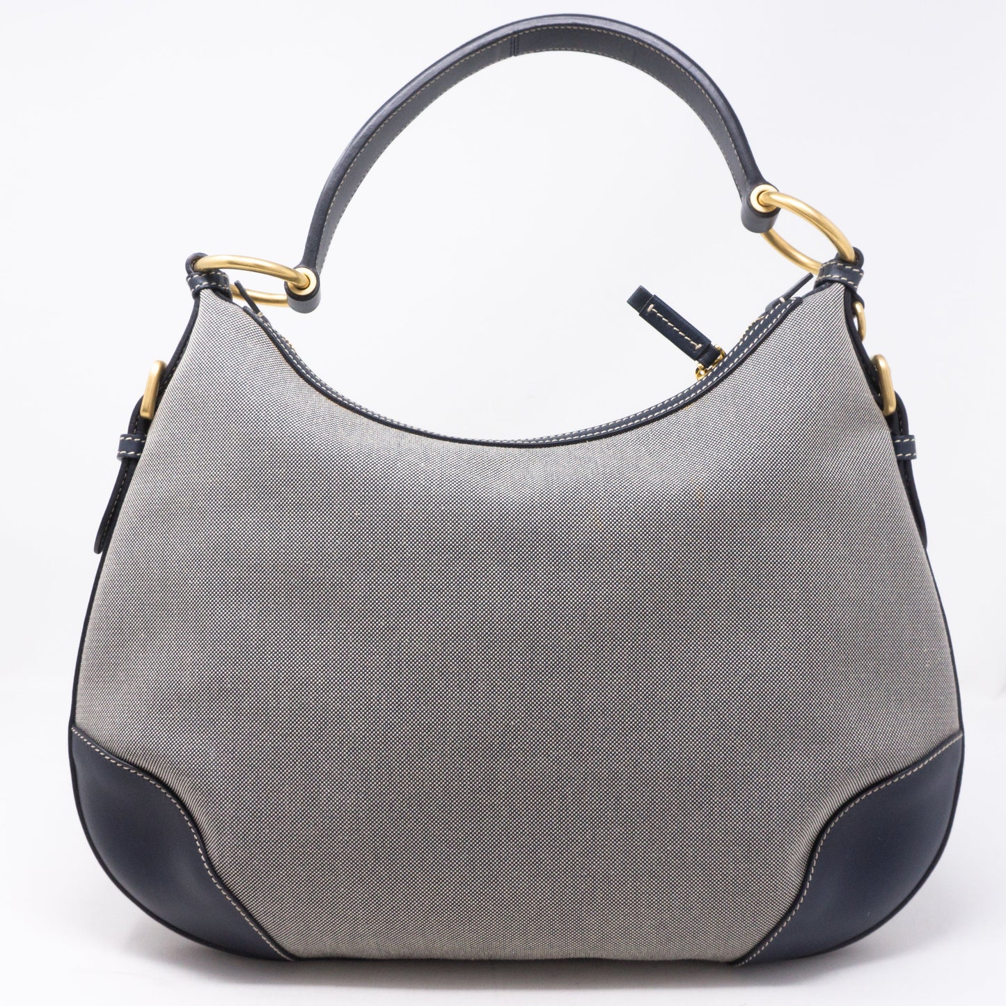Blue Jacquard Hobo Bag