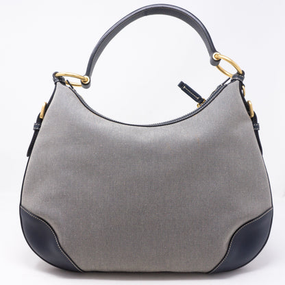 Blue Jacquard Hobo Bag
