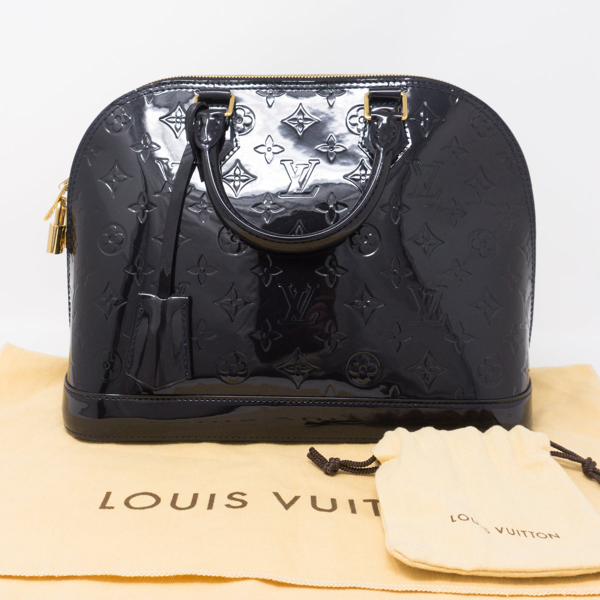 Louis-vuitton Alma PM Bleu Infini Vernis