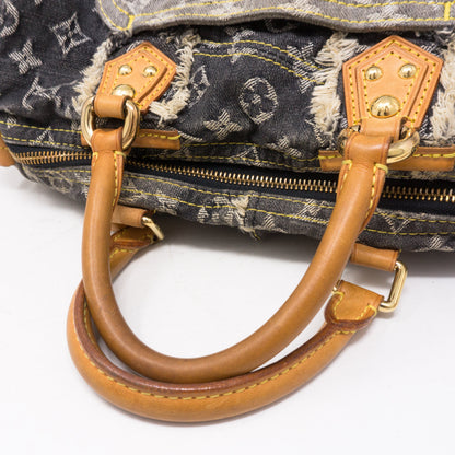 Louis-vuitton Patchwork Speedy Gray Denim Monogram