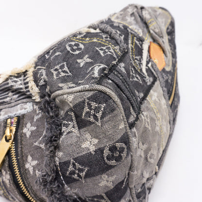 Louis-vuitton Patchwork Speedy Gray Denim Monogram