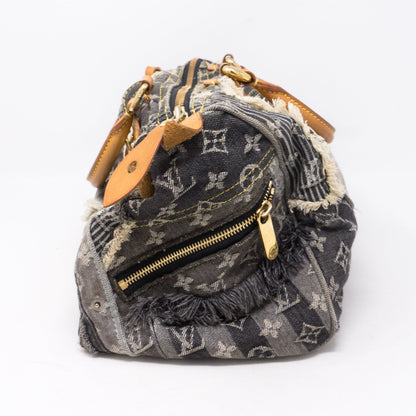 Louis-vuitton Patchwork Speedy Gray Denim Monogram