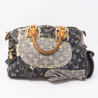 Louis-vuitton Patchwork Speedy Gray Denim Monogram