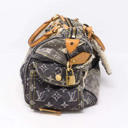 Louis-vuitton Patchwork Speedy Gray Denim Monogram