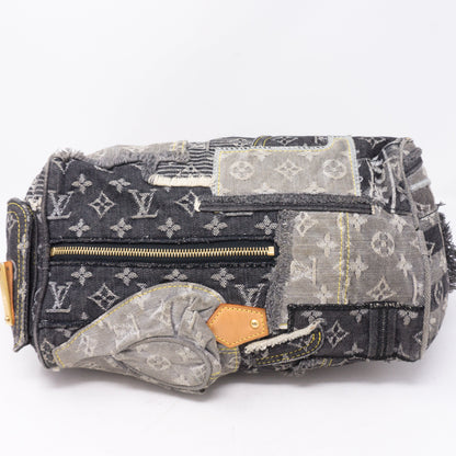 Louis-vuitton Patchwork Speedy Gray Denim Monogram