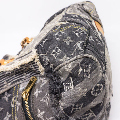 Louis-vuitton Patchwork Speedy Gray Denim Monogram