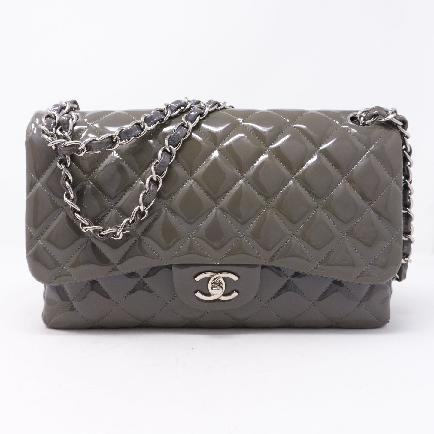 Classic Double Flap Jumbo Patent Leather