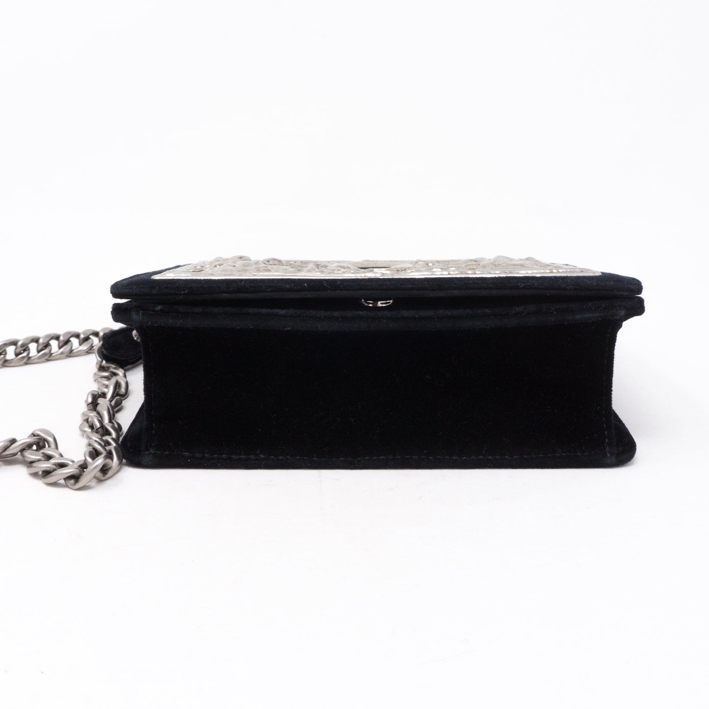 Cahier Small Lock Trunk Black Velvet