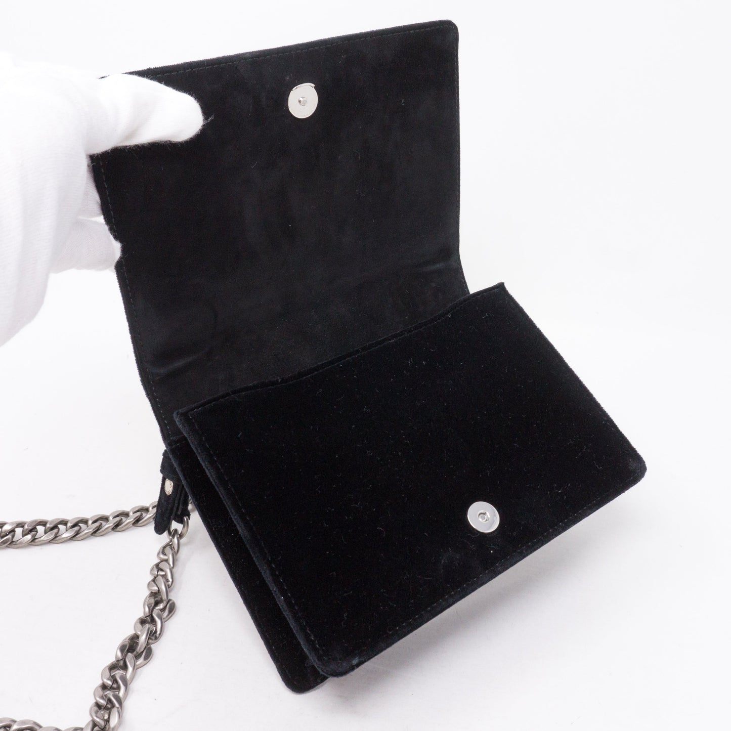 Cahier Small Lock Trunk Black Velvet