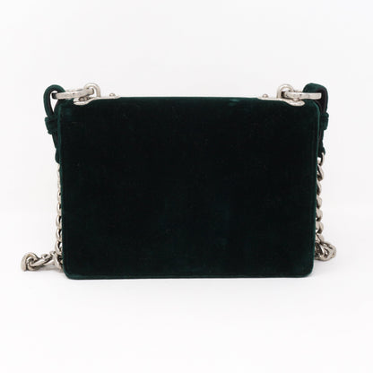 Cahier Small Lock Trunk Green Velvet