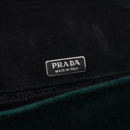 Cahier Small Lock Trunk Green Velvet