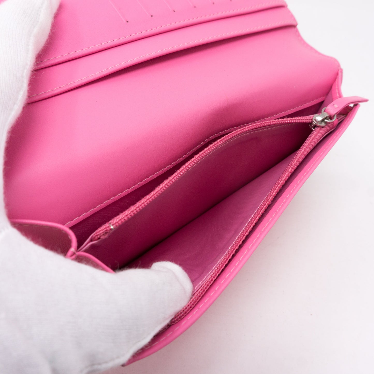 Classic Long Flap Wallet Fuchsia Pink