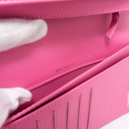 Classic Long Flap Wallet Fuchsia Pink