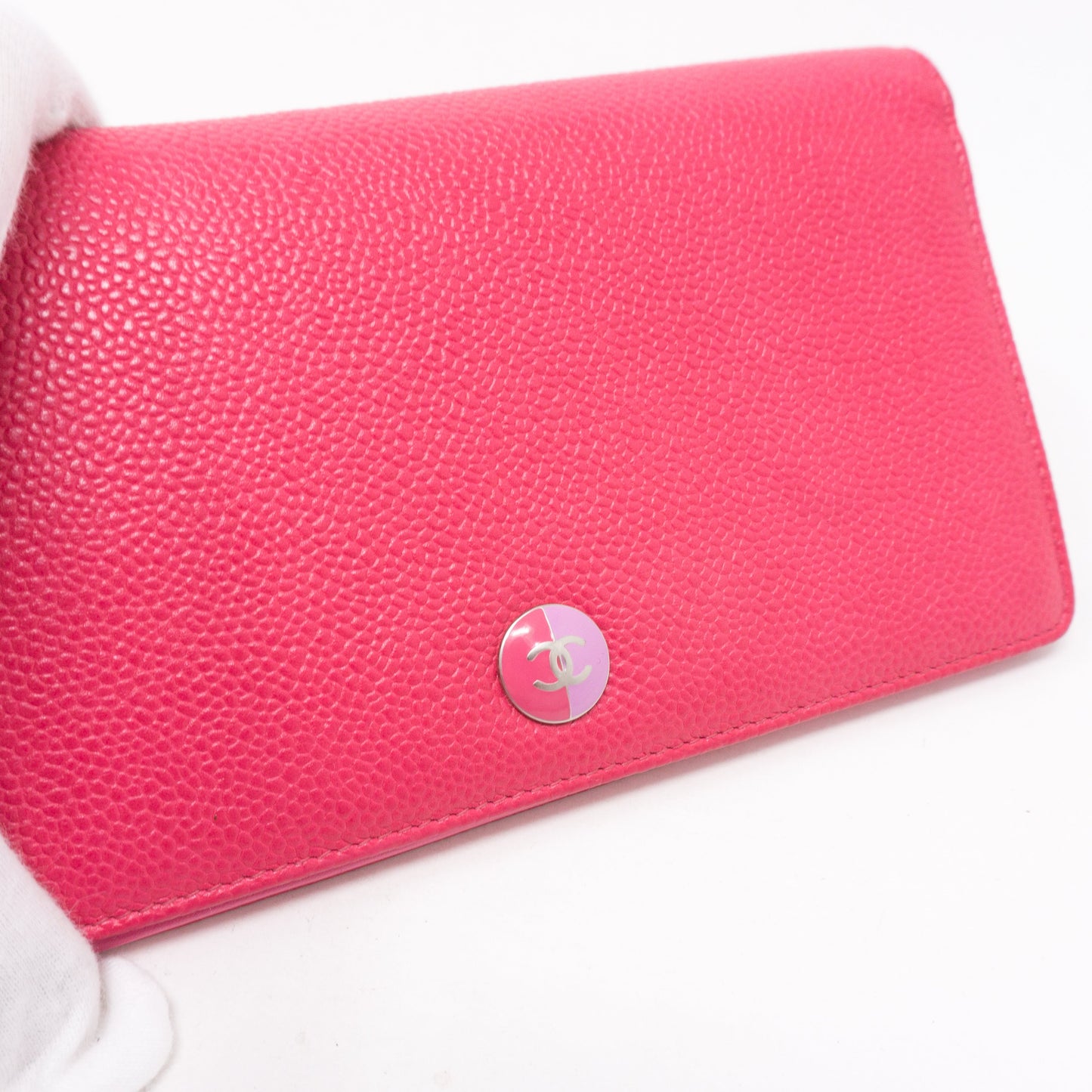 Classic Long Flap Wallet Fuchsia Pink