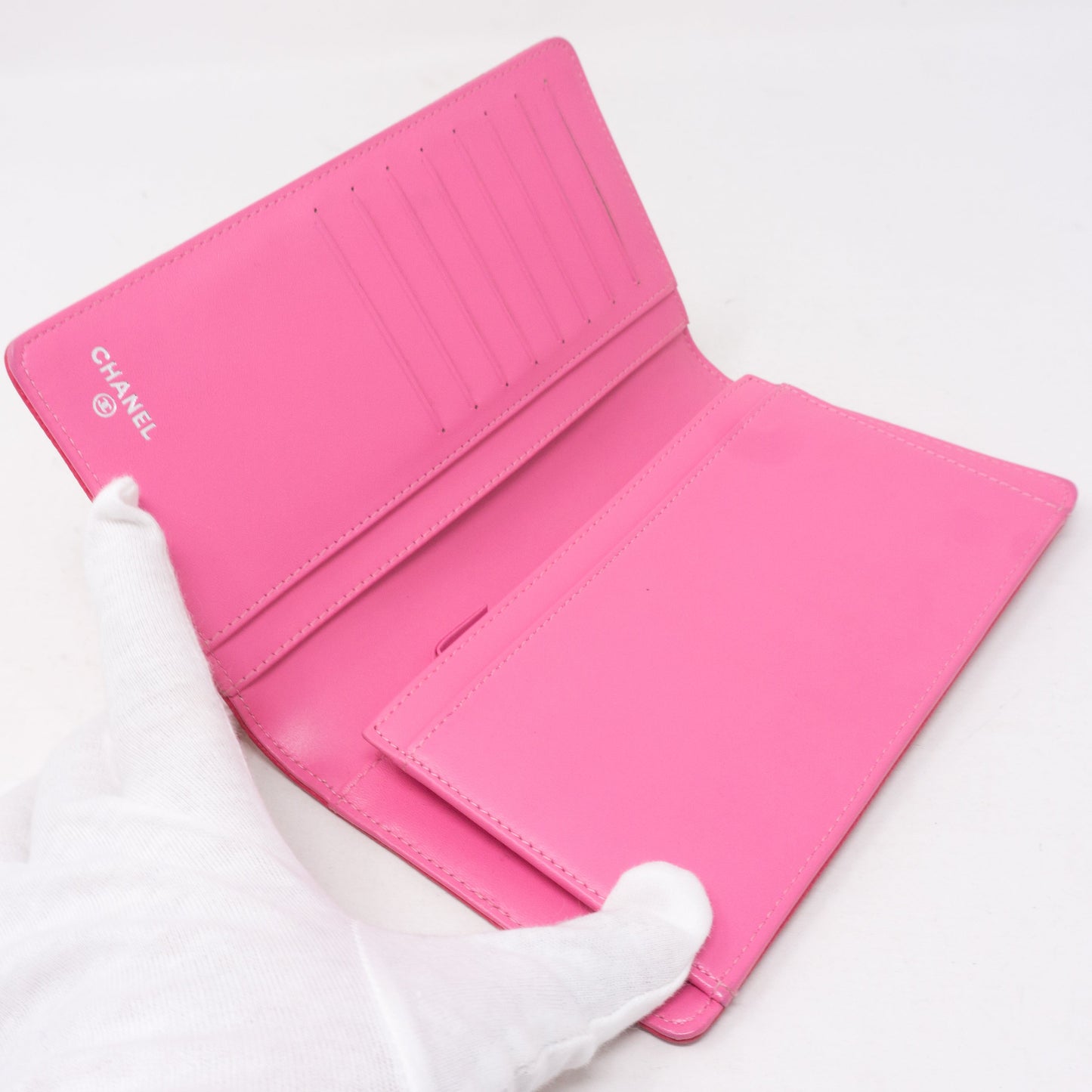 Classic Long Flap Wallet Fuchsia Pink